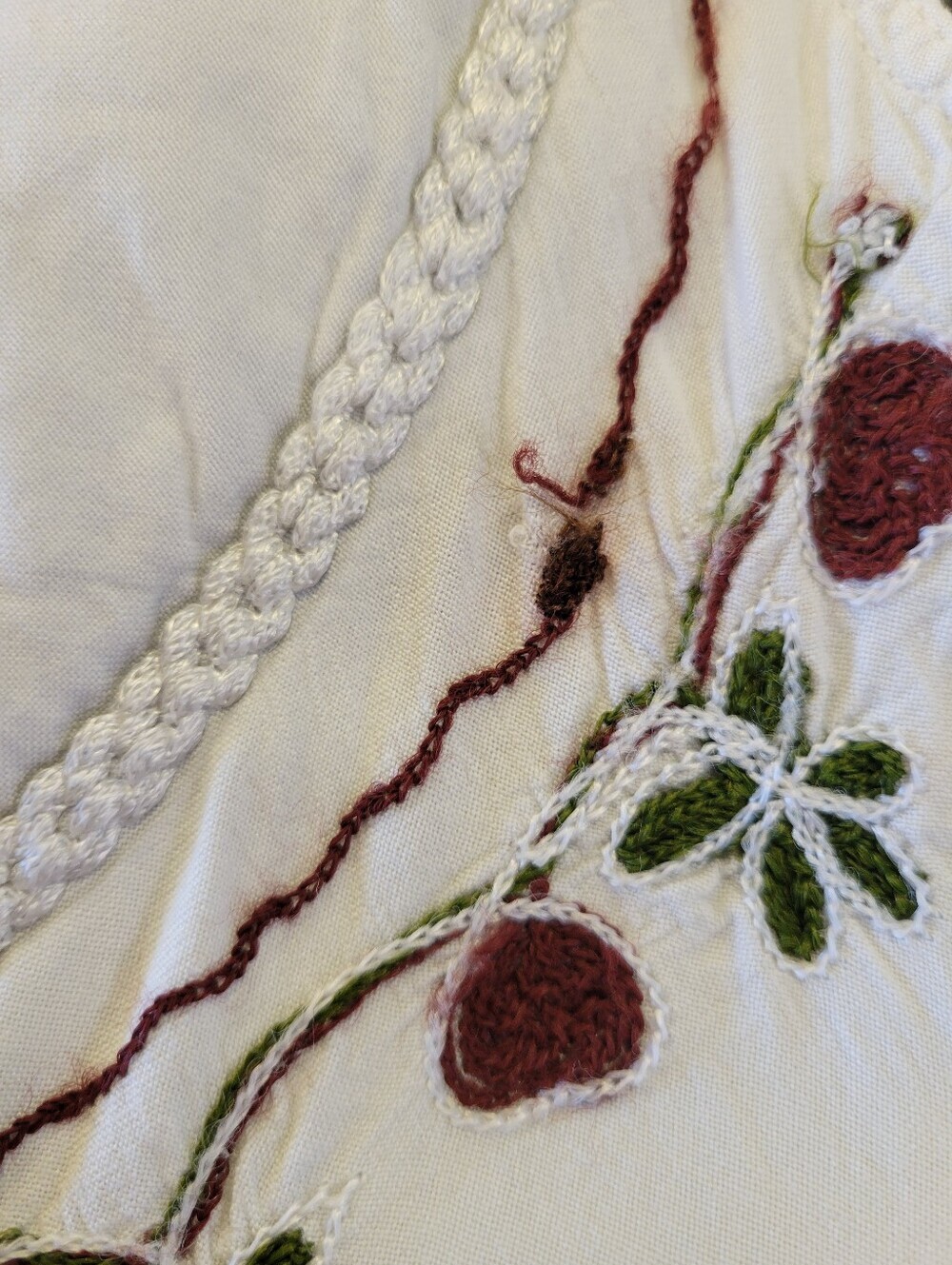 Vintage Just Cruising White Tie Back V-neck Embroidered Dress - Picture 8 of 12